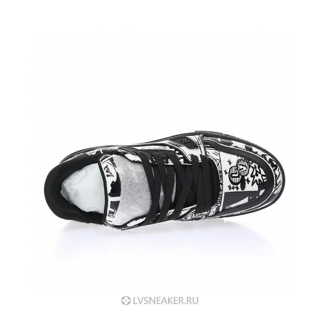 Louis Vuitton LV Trainer "Comic Motifs Black White" 1AB9WY Sneakers