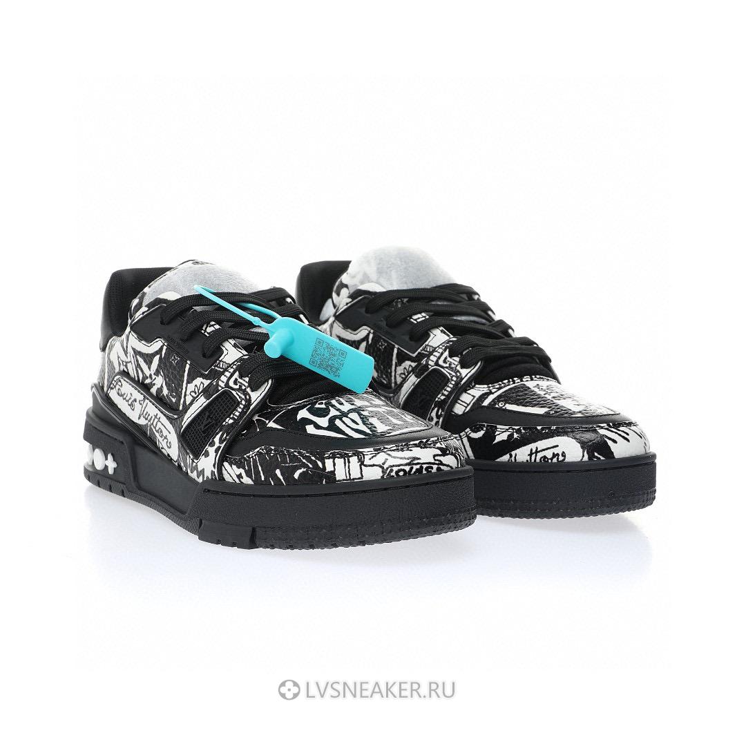 Louis Vuitton LV Trainer "Comic Motifs Black White" 1AB9WY Sneakers
