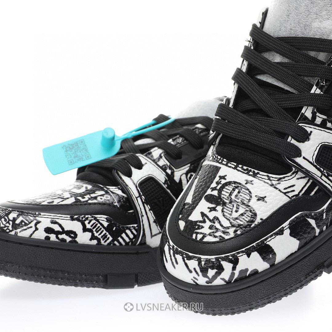 Louis Vuitton LV Trainer "Comic Motifs Black White" 1AB9WY Sneakers