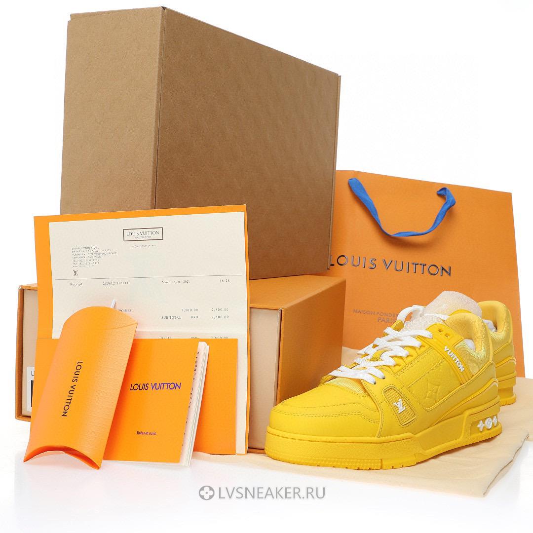 Louis Vuitton LV Trainer "Yellow Monogram" 1AARG2-2 Sneakers