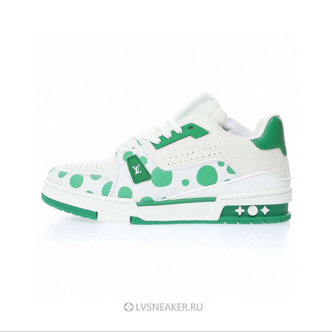 Louis Vuitton LV x Yayoi Kusama Trainer "Infinity Dots - Green" 1AB8KJ Sneakers