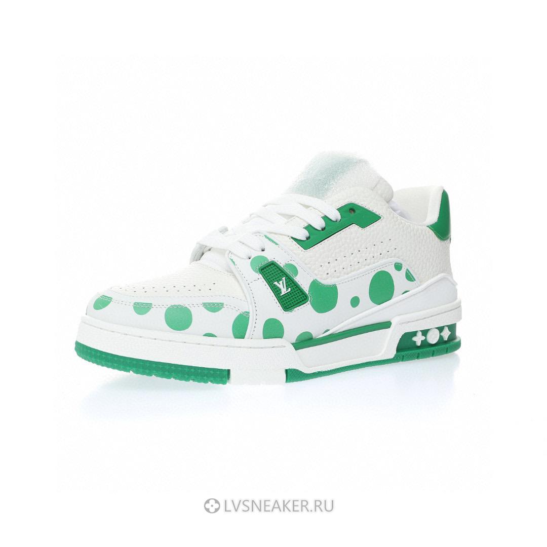 Louis Vuitton LV x Yayoi Kusama Trainer "Infinity Dots - Green" 1AB8KJ Sneakers