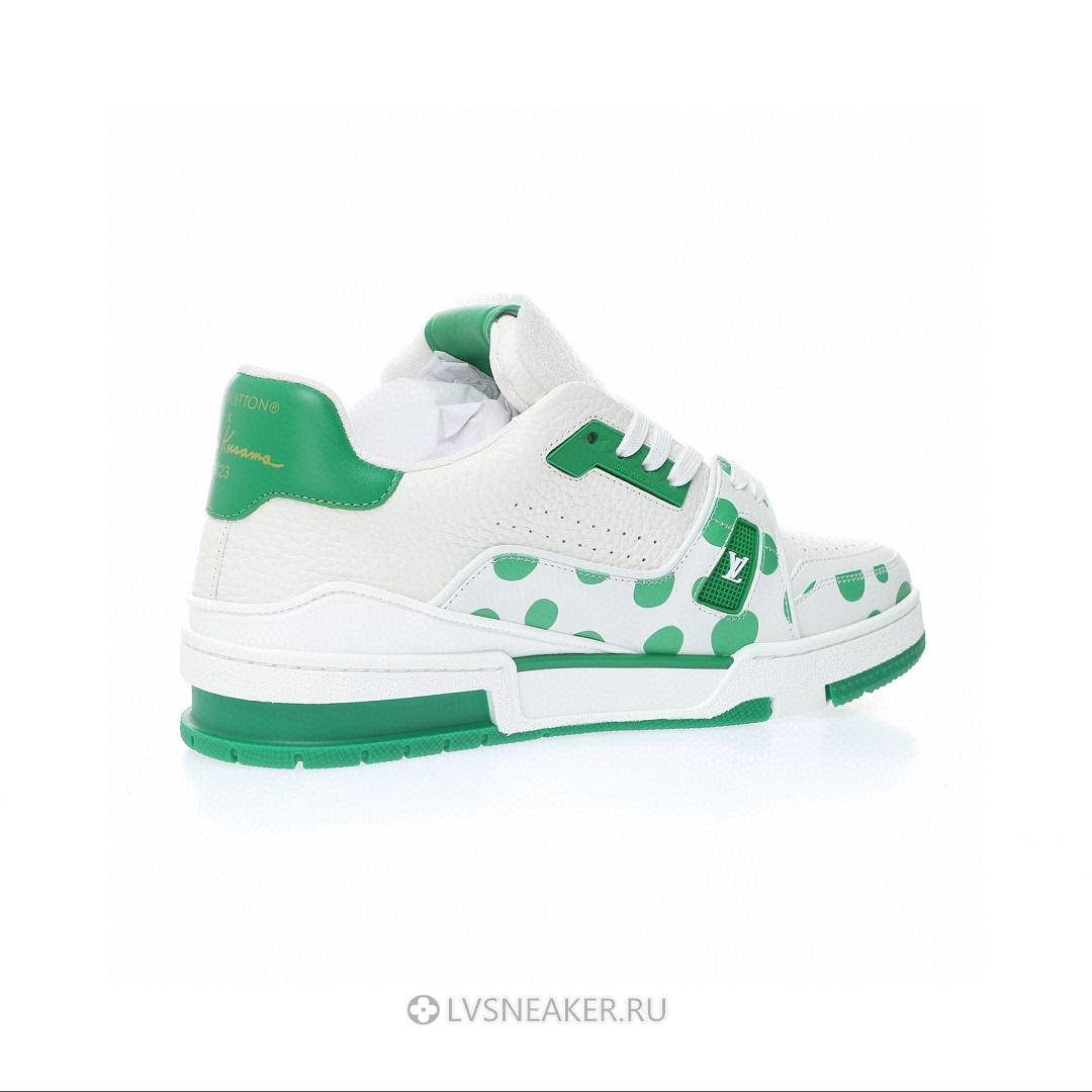 Louis Vuitton LV x Yayoi Kusama Trainer "Infinity Dots - Green" 1AB8KJ Sneakers