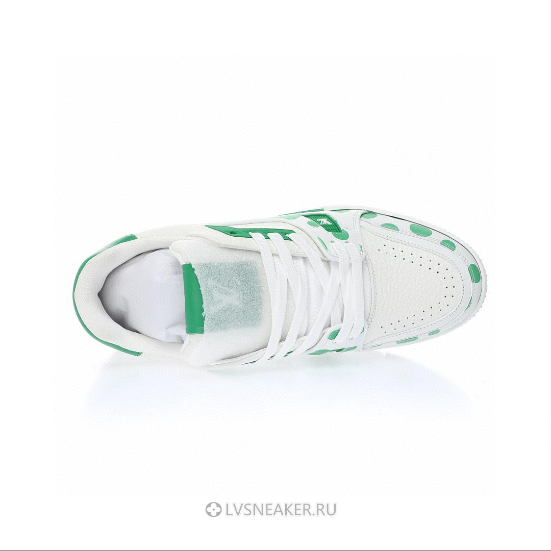 Louis Vuitton LV x Yayoi Kusama Trainer "Infinity Dots - Green" 1AB8KJ Sneakers