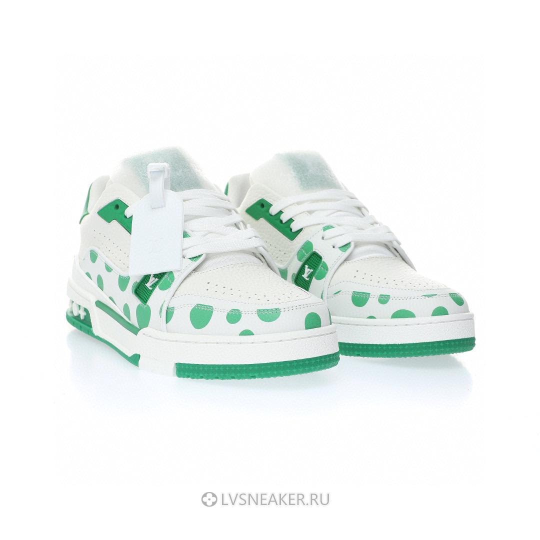 Louis Vuitton LV x Yayoi Kusama Trainer "Infinity Dots - Green" 1AB8KJ Sneakers