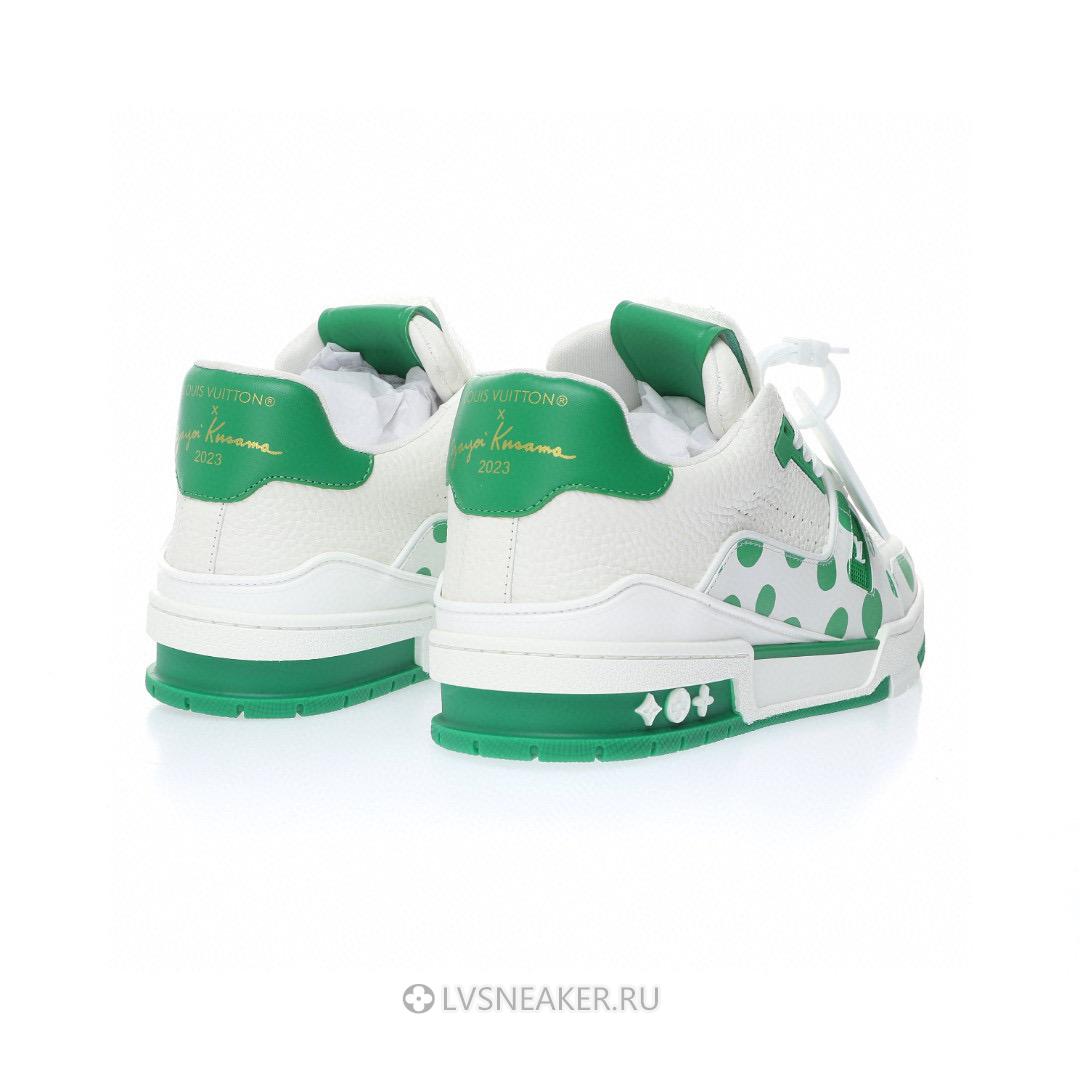 Louis Vuitton LV x Yayoi Kusama Trainer "Infinity Dots - Green" 1AB8KJ Sneakers
