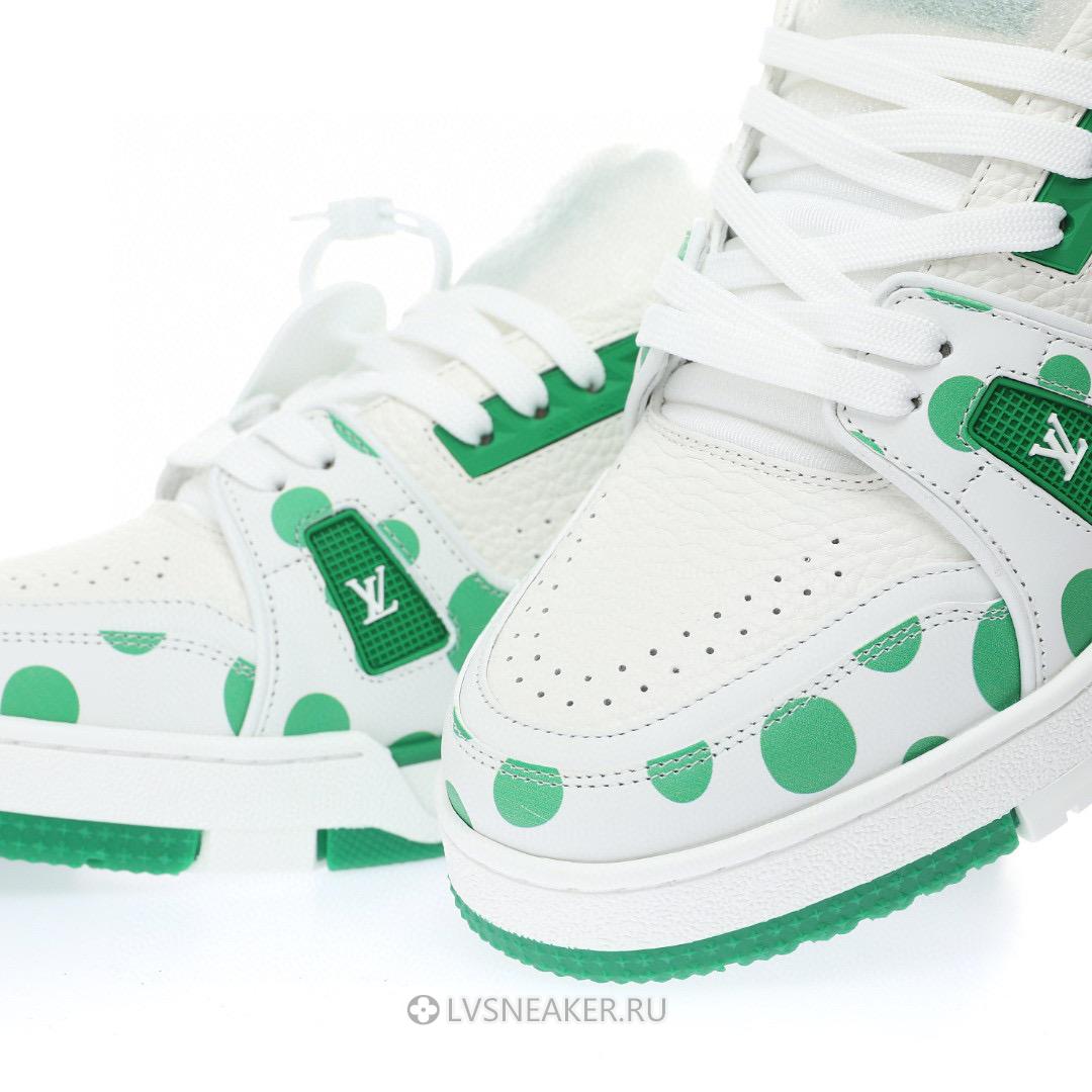 Louis Vuitton LV x Yayoi Kusama Trainer "Infinity Dots - Green" 1AB8KJ Sneakers
