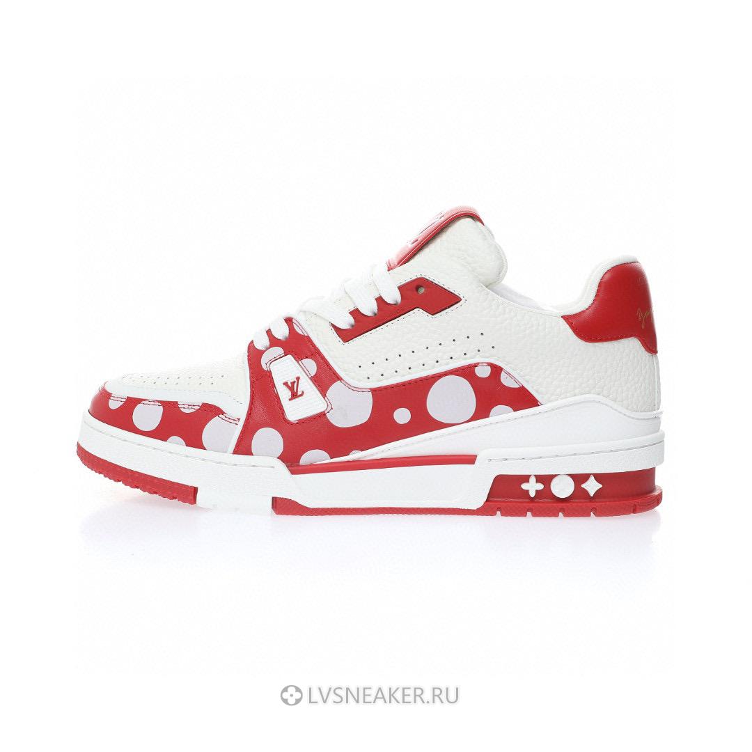 Louis Vuitton LV x Yayoi Kusama Trainer "White Red" 1AB8J7 Sneakers