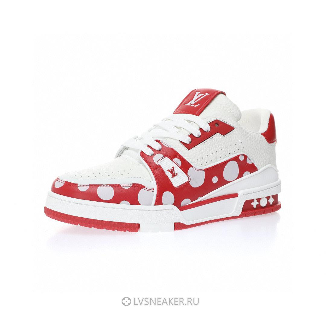 Louis Vuitton LV x Yayoi Kusama Trainer "White Red" 1AB8J7 Sneakers
