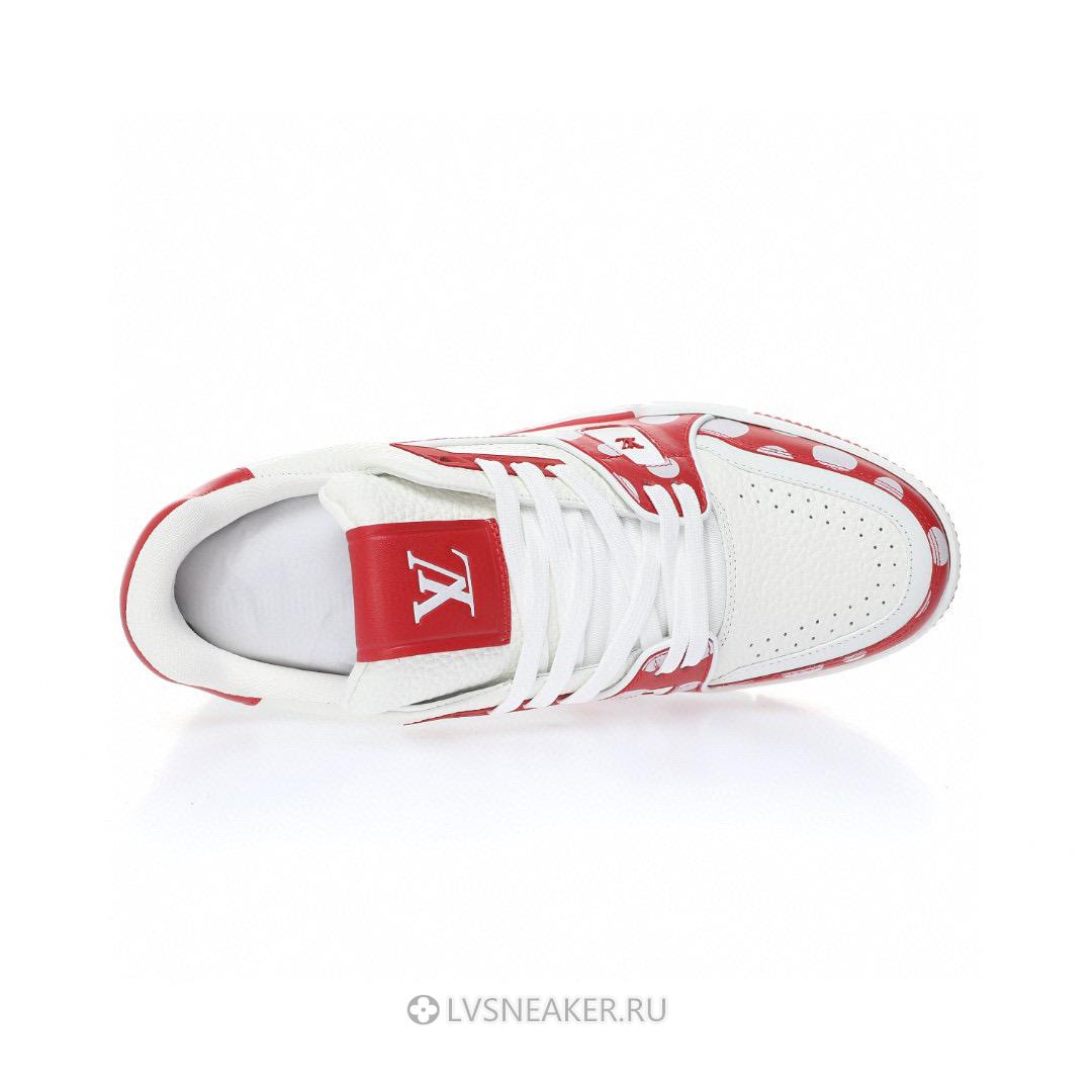 Louis Vuitton LV x Yayoi Kusama Trainer "White Red" 1AB8J7 Sneakers