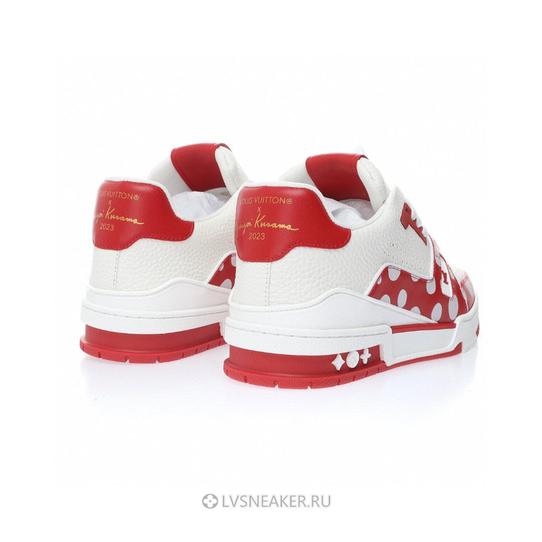 Louis Vuitton LV x Yayoi Kusama Trainer "White Red" 1AB8J7 Sneakers