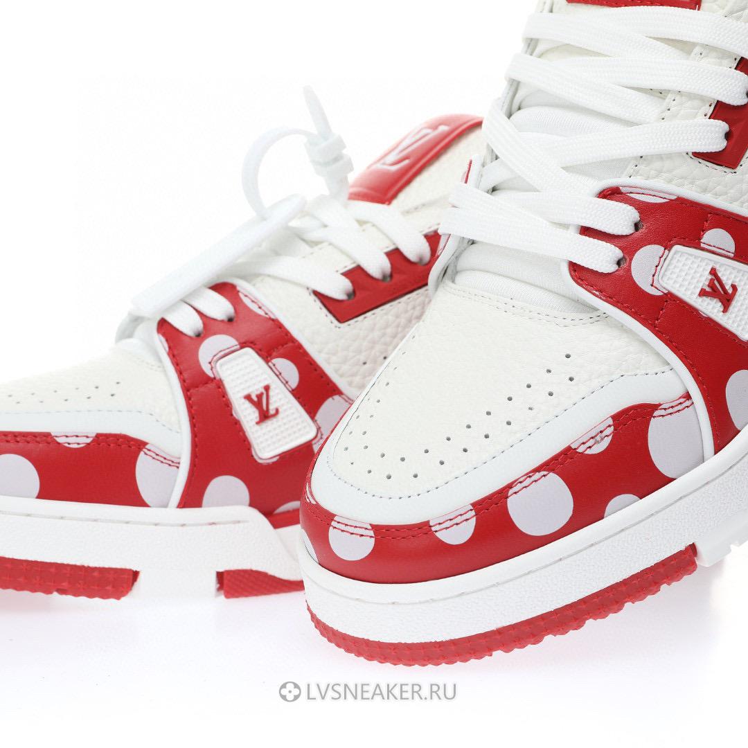 Louis Vuitton LV x Yayoi Kusama Trainer "White Red" 1AB8J7 Sneakers