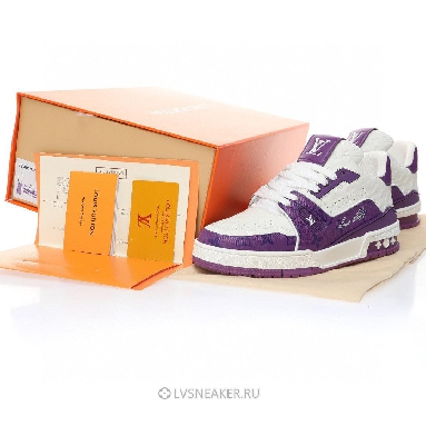 Louis Vuitton LV Trainer "White Purple" 1AANHP Sneakers