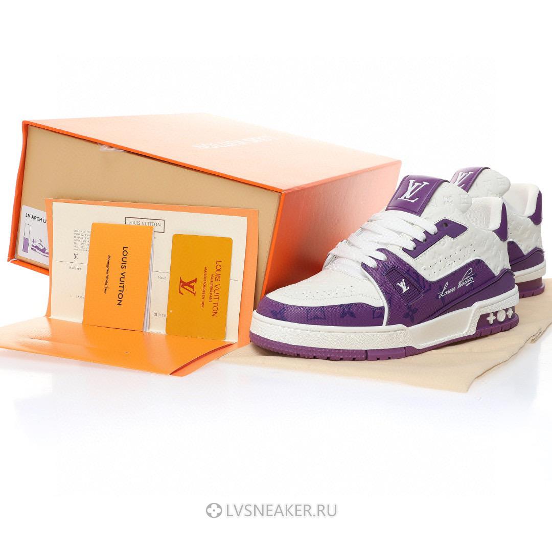 Louis Vuitton LV Trainer "White Purple" 1AANHP Sneakers