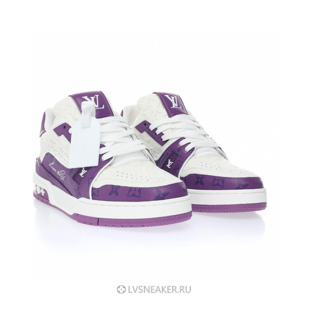 Louis Vuitton LV Trainer "White Purple" 1AANHP Sneakers