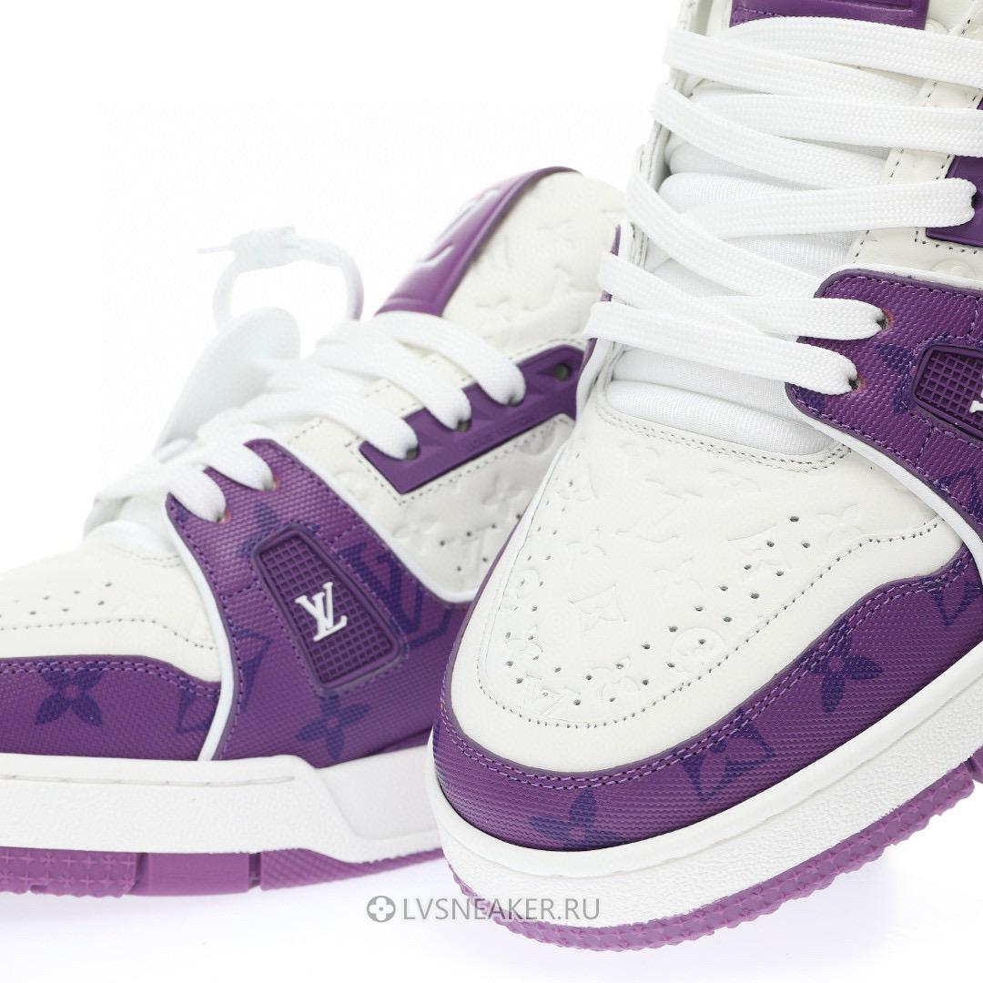 Louis Vuitton LV Trainer "White Purple" 1AANHP Sneakers