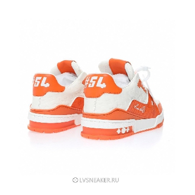 Louis Vuitton LV Trainer "White Minimonogram Orange" 1ABOJY Sneakers