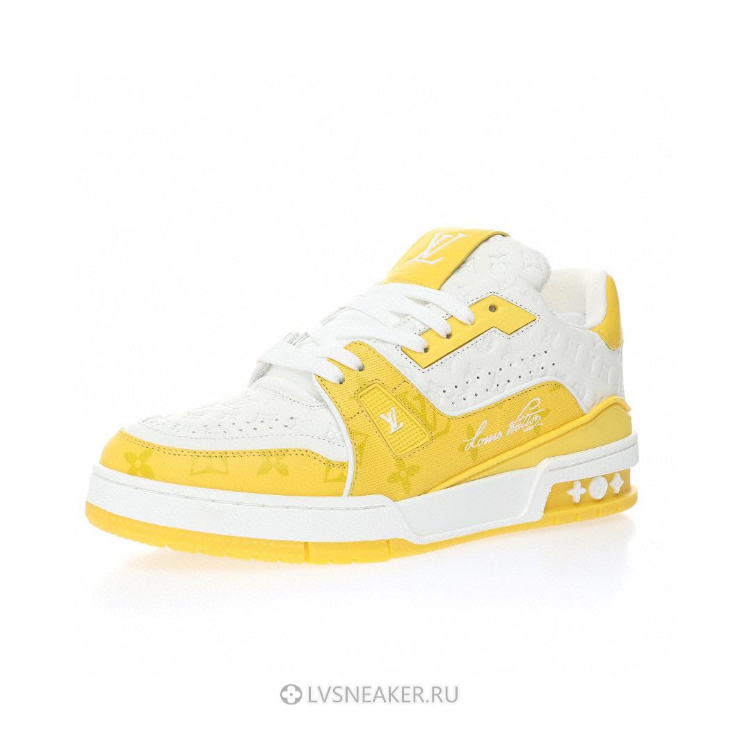 Louis Vuitton LV Trainer "White Yellow Monogram" 1AANGJ Sneakers