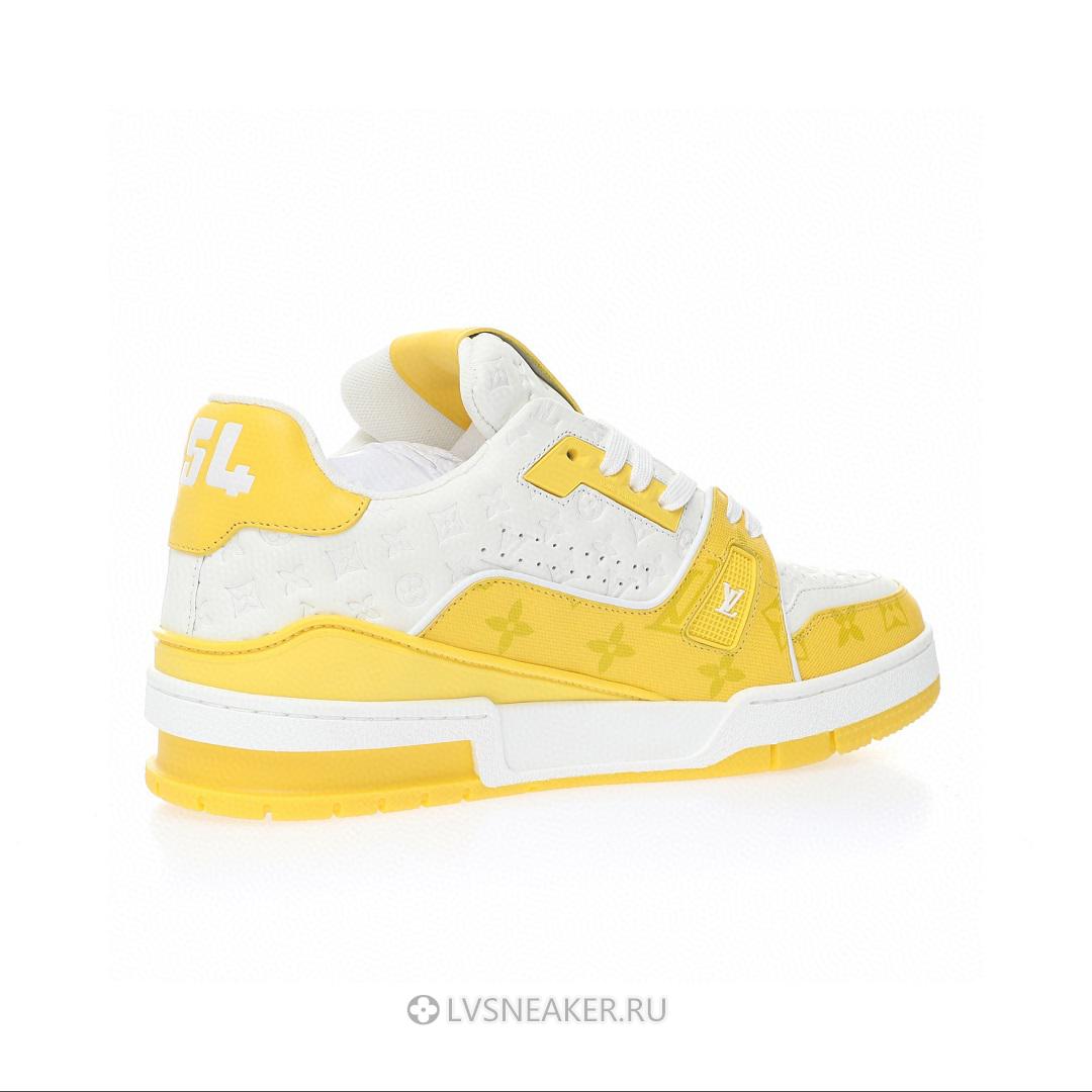 Louis Vuitton LV Trainer "White Yellow Monogram" 1AANGJ Sneakers