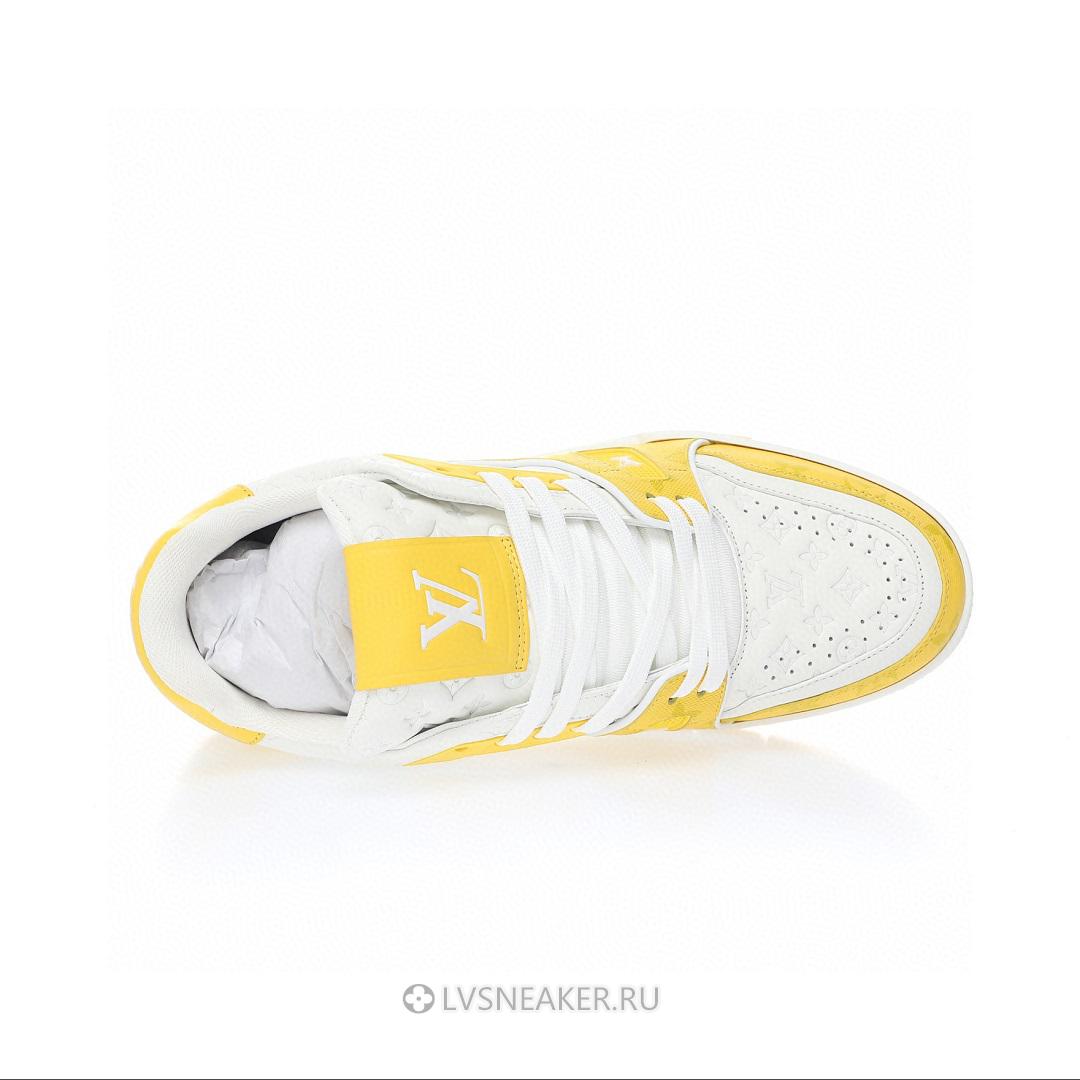 Louis Vuitton LV Trainer "White Yellow Monogram" 1AANGJ Sneakers