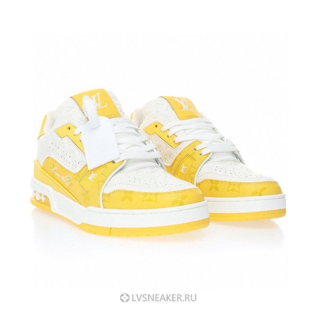 Louis Vuitton LV Trainer "White Yellow Monogram" 1AANGJ Sneakers