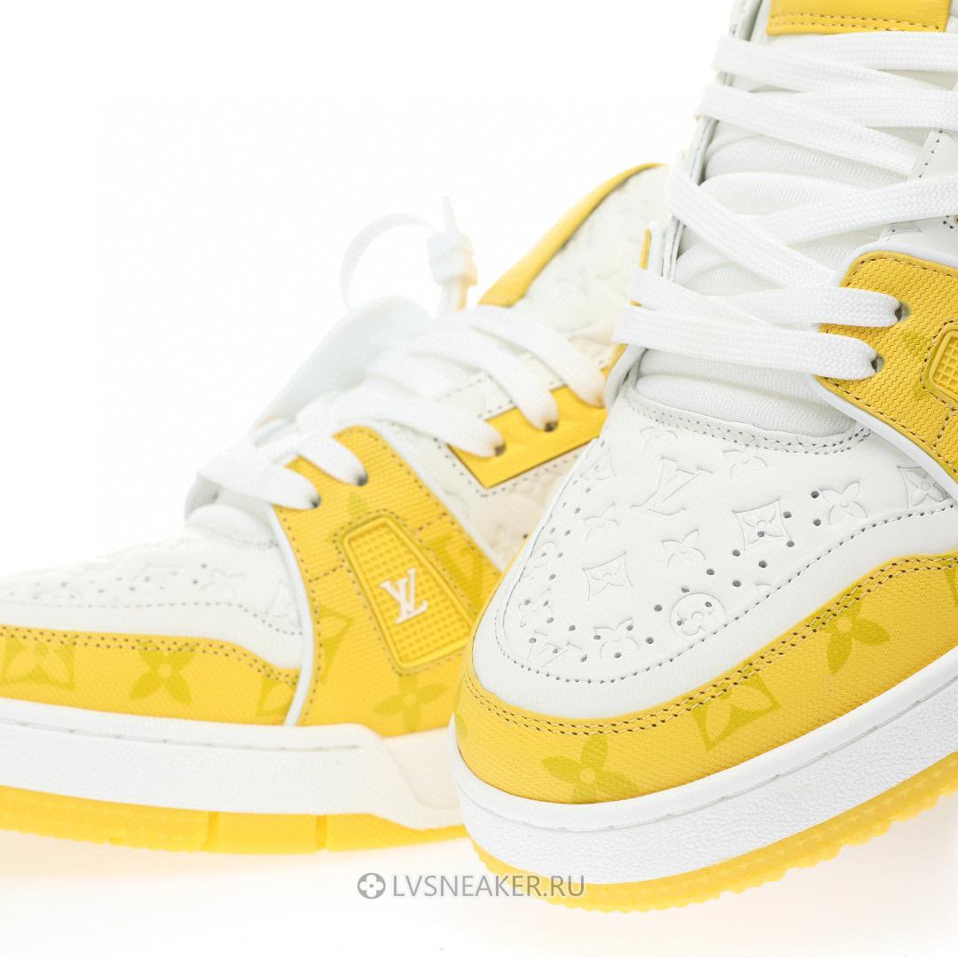 Louis Vuitton LV Trainer "White Yellow Monogram" 1AANGJ Sneakers