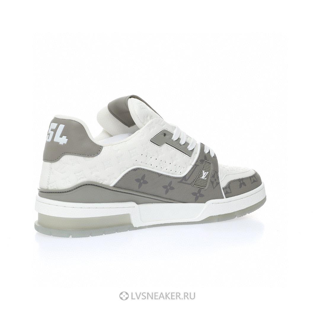 Louis Vuitton LV Trainer "White Grey Monogram" 1AANGJ-2 Sneakers