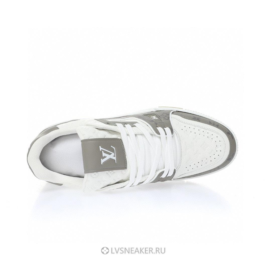 Louis Vuitton LV Trainer "White Grey Monogram" 1AANGJ-2 Sneakers