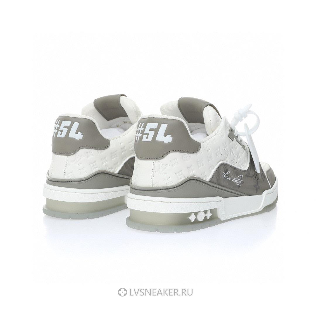 Louis Vuitton LV Trainer "White Grey Monogram" 1AANGJ-2 Sneakers