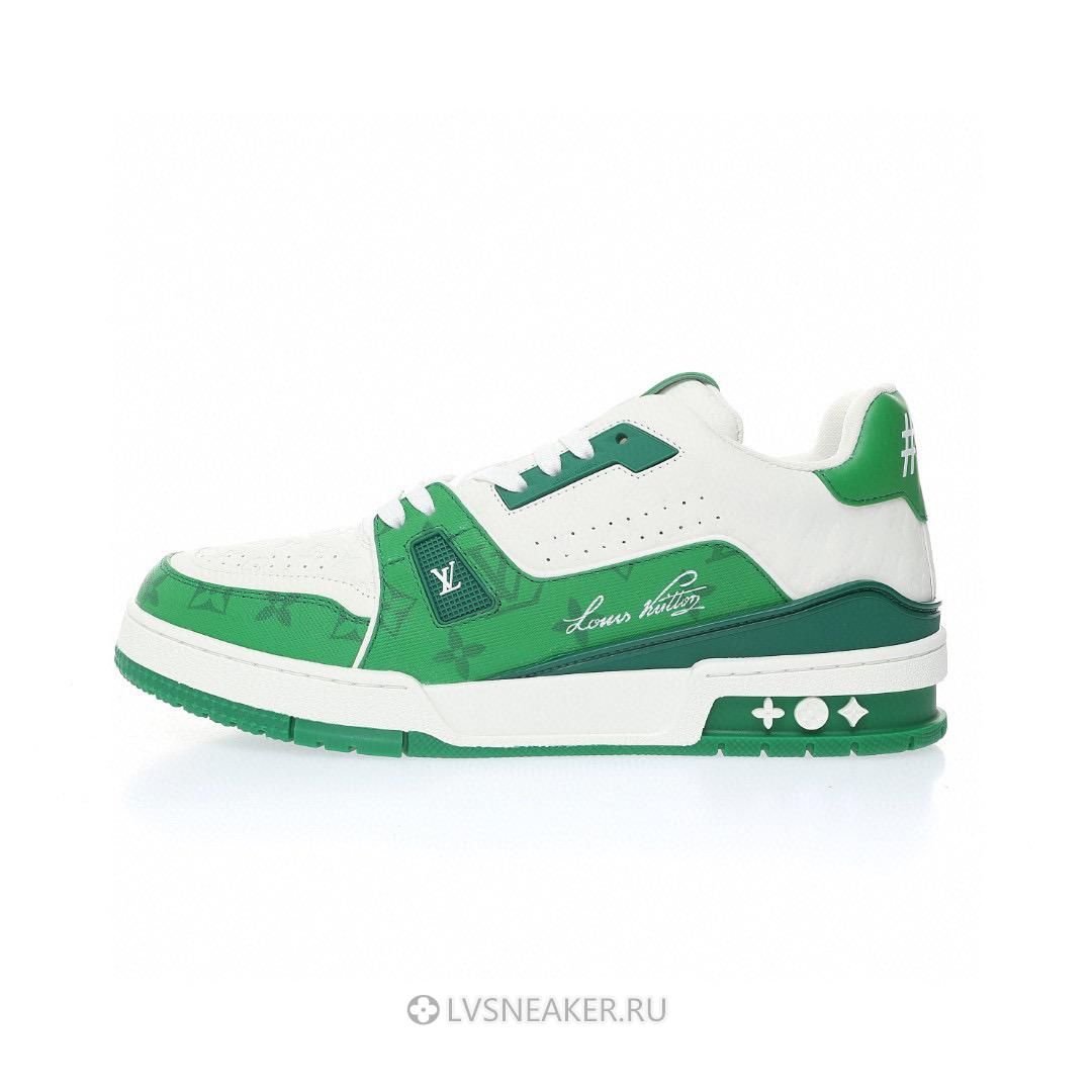 Louis Vuitton LV Trainer "#54 Mini Monogram - Green White" 1AANG3 Sneakers