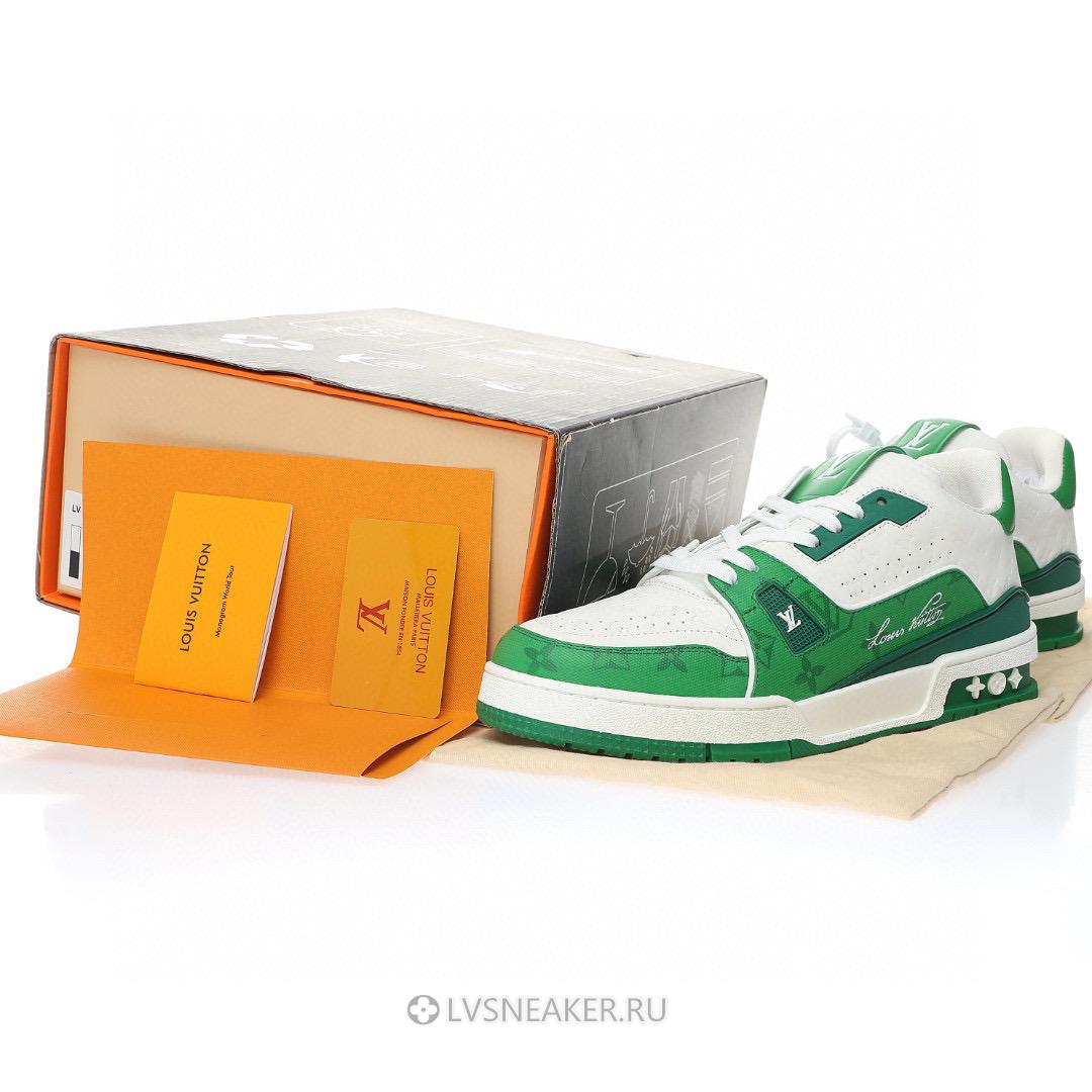 Louis Vuitton LV Trainer "#54 Mini Monogram - Green White" 1AANG3 Sneakers