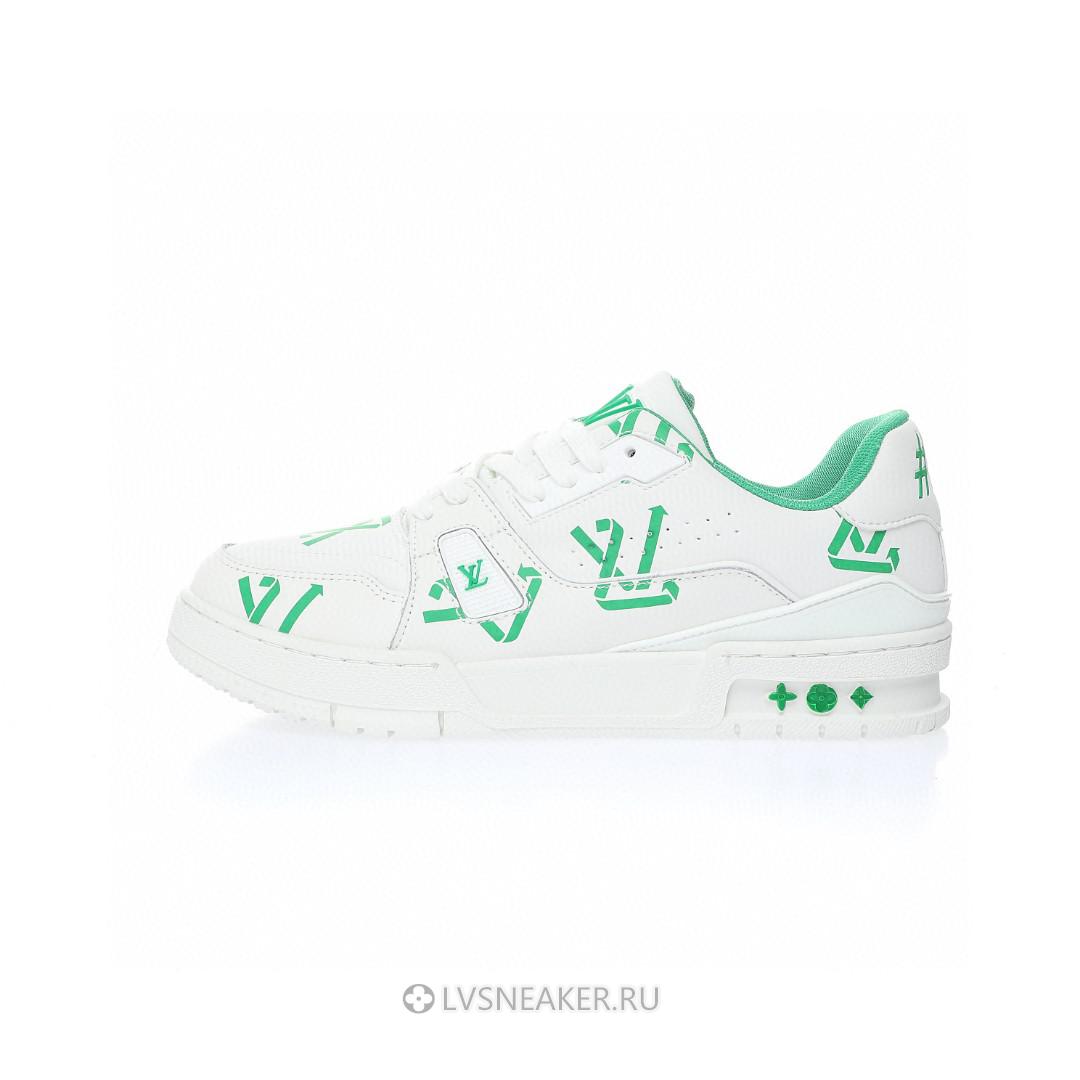 Louis Vuitton LV Trainer "White Green Recycled" 1AAGXF Sneakers