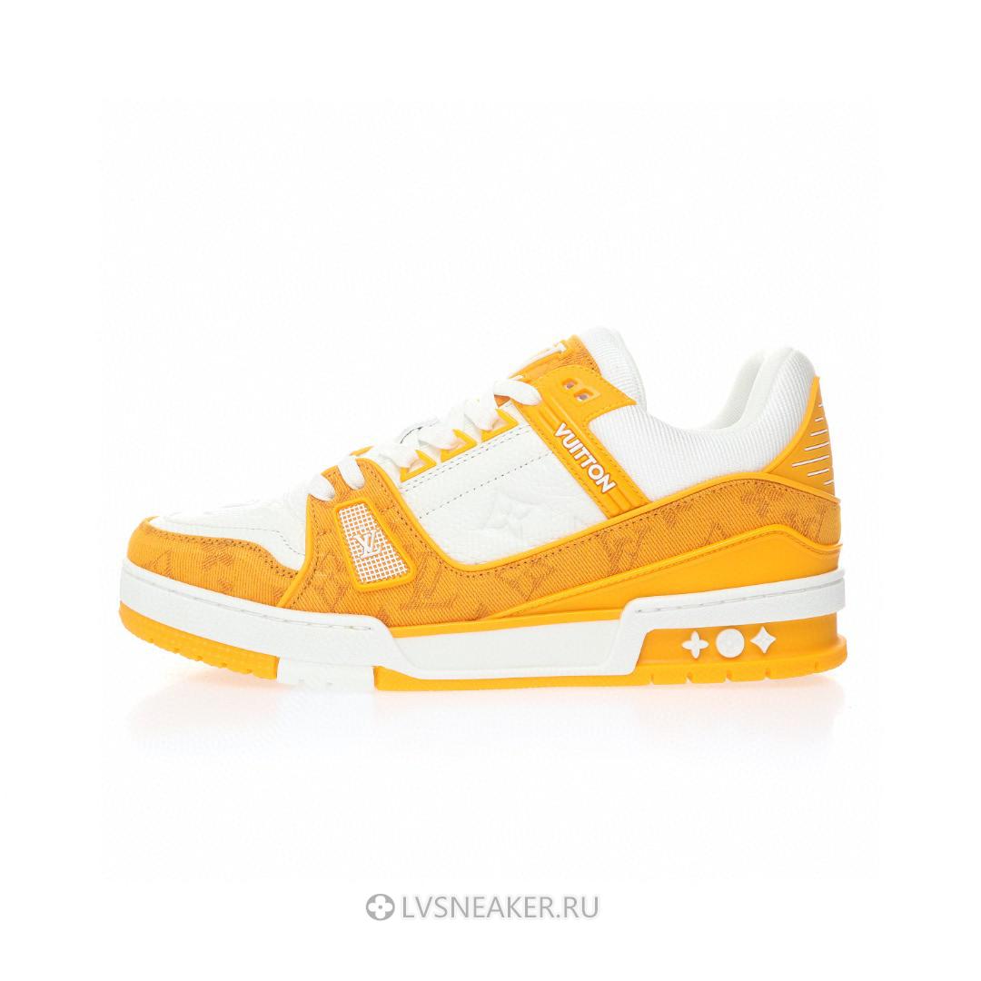 Louis Vuitton LV Trainer "Yellow Monogram Denim" 1A9JHB Sneakers
