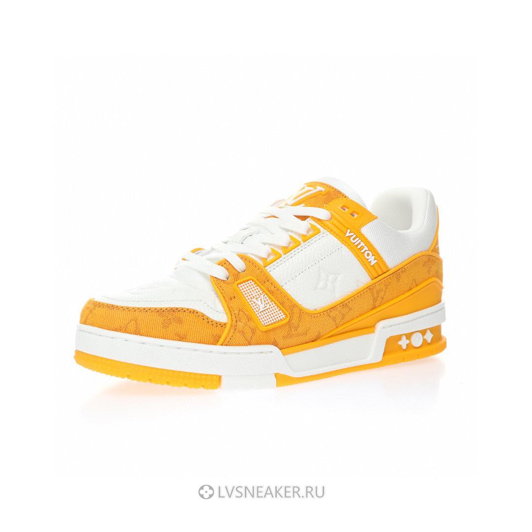Louis Vuitton LV Trainer "Yellow Monogram Denim" 1A9JHB Sneakers