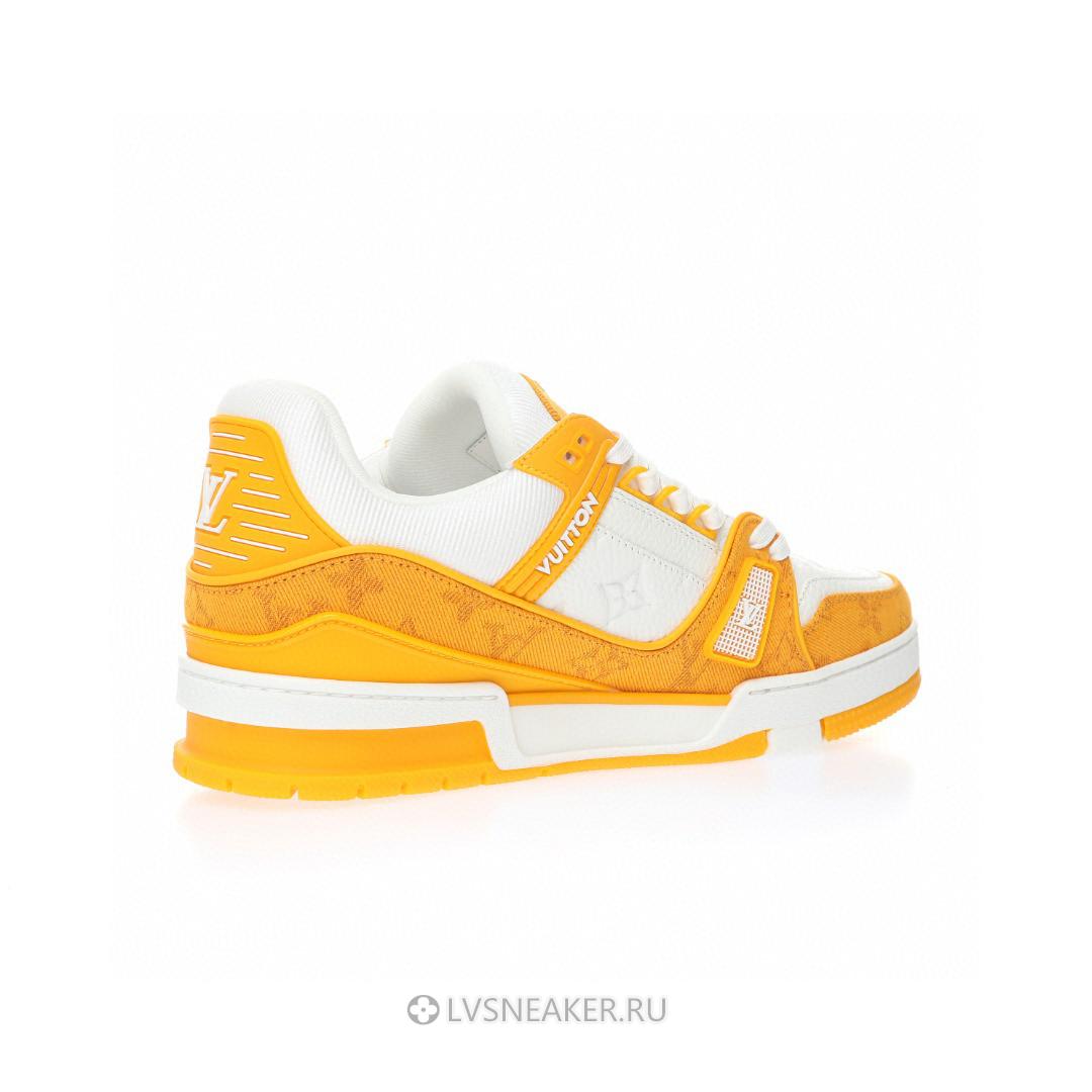 Louis Vuitton LV Trainer "Yellow Monogram Denim" 1A9JHB Sneakers