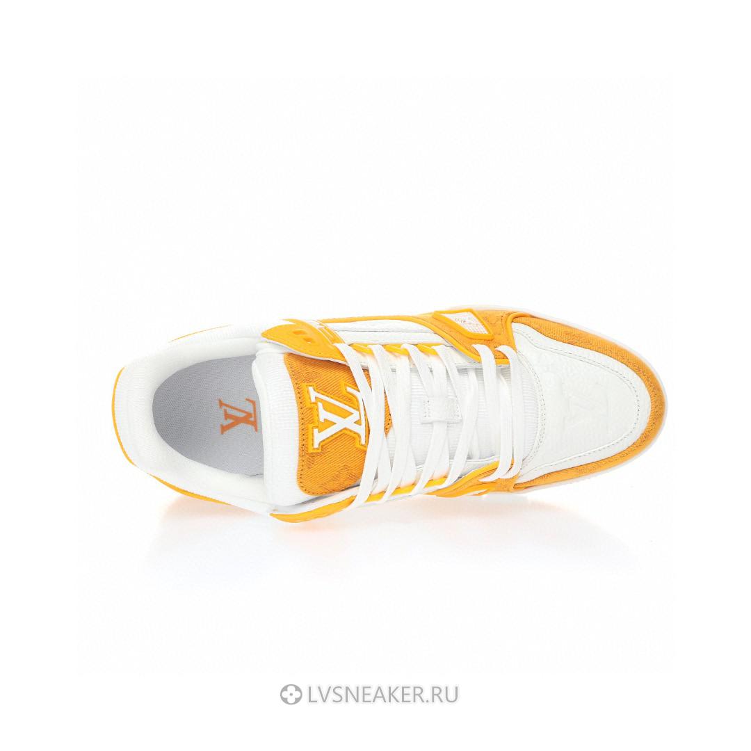 Louis Vuitton LV Trainer "Yellow Monogram Denim" 1A9JHB Sneakers