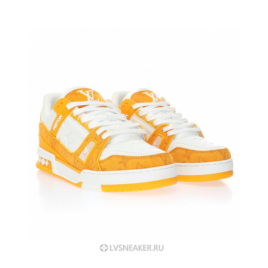 Louis Vuitton LV Trainer "Yellow Monogram Denim" 1A9JHB Sneakers