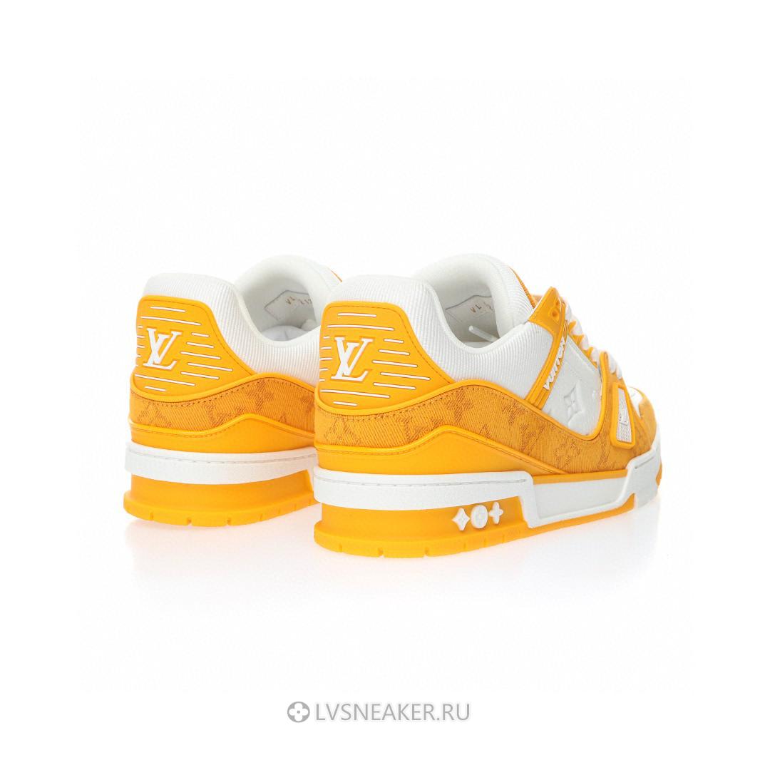Louis Vuitton LV Trainer "Yellow Monogram Denim" 1A9JHB Sneakers