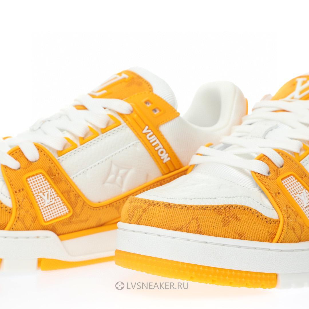 Louis Vuitton LV Trainer "Yellow Monogram Denim" 1A9JHB Sneakers
