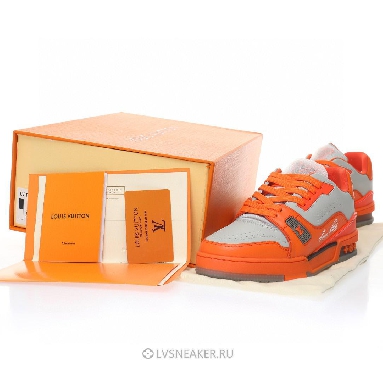 Louis Vuitton LV Trainer "Orange Grey" 1AA6T1-2 Sneakers
