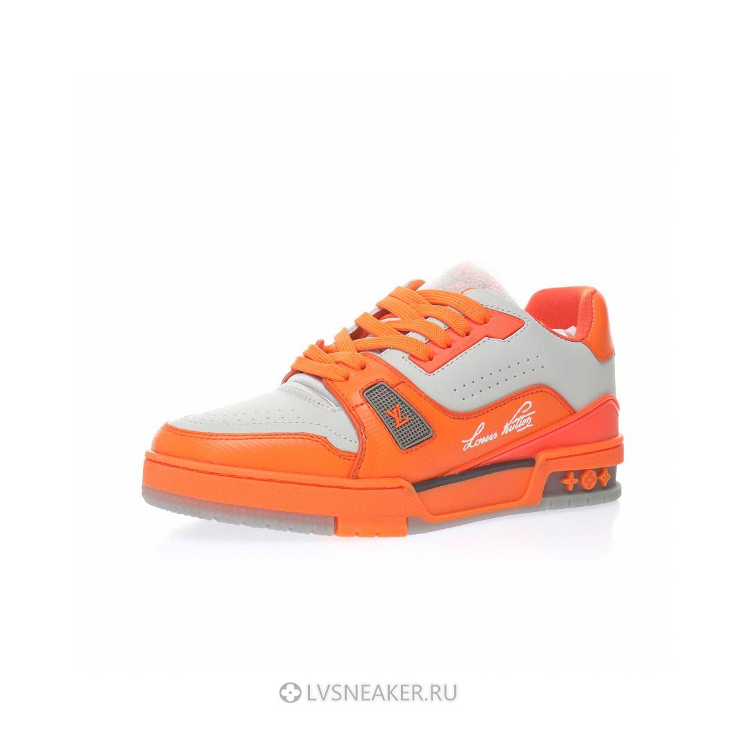 Louis Vuitton LV Trainer "Orange Grey" 1AA6T1-2 Sneakers