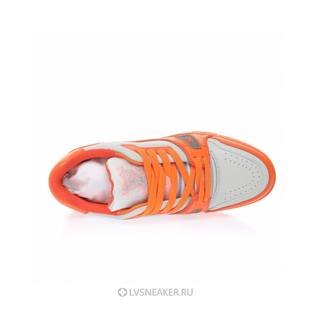 Louis Vuitton LV Trainer "Orange Grey" 1AA6T1-2 Sneakers