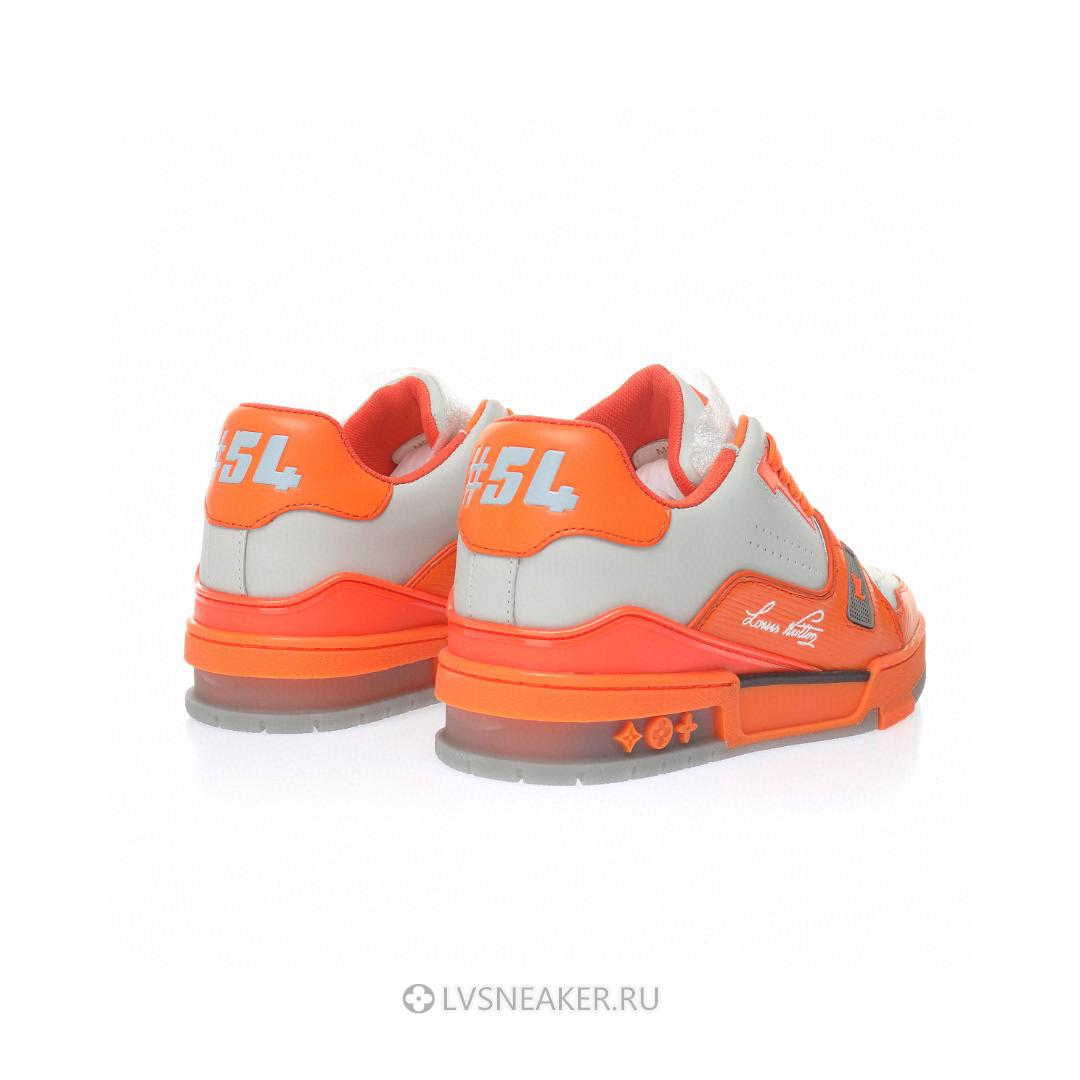 Louis Vuitton LV Trainer "Orange Grey" 1AA6T1-2 Sneakers