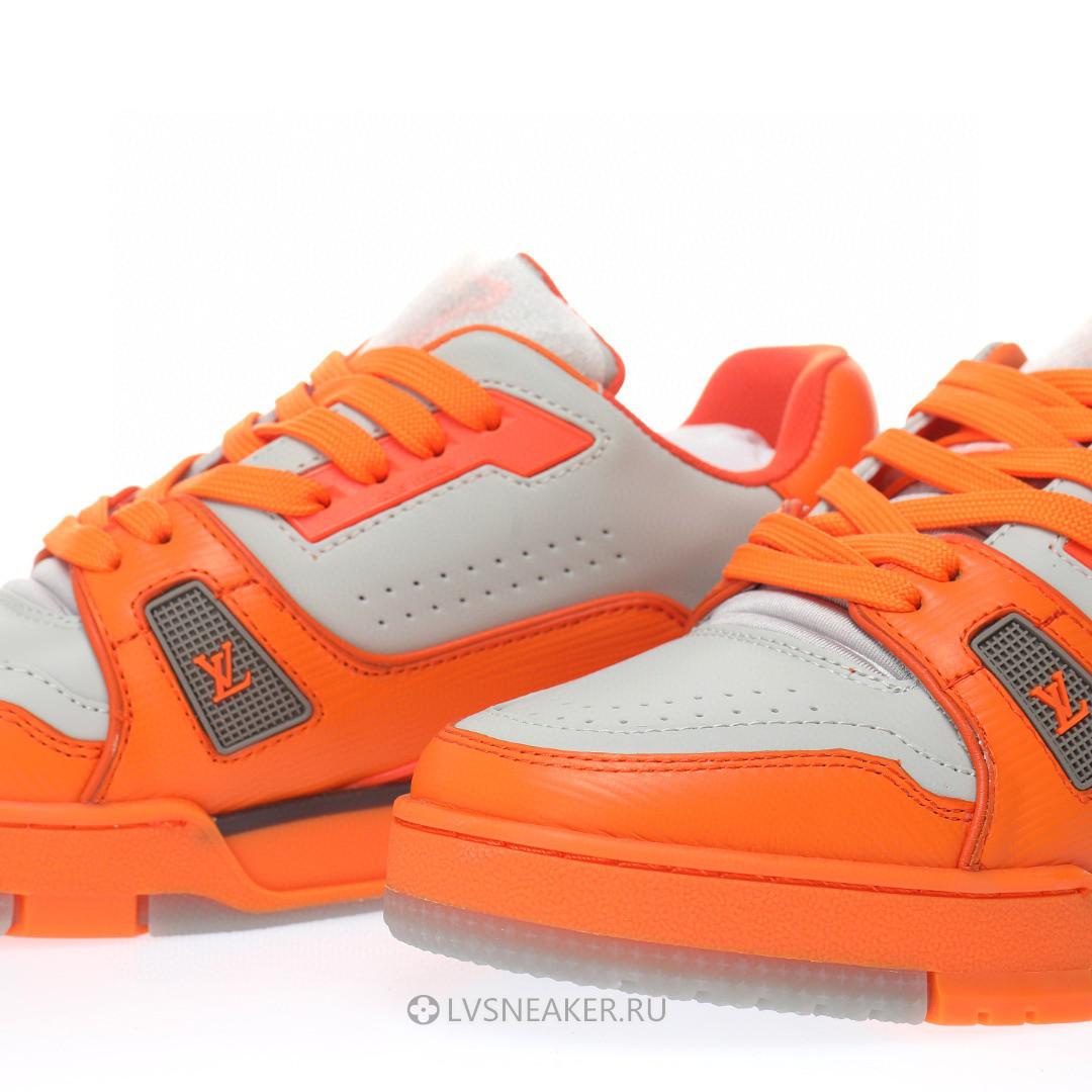 Louis Vuitton LV Trainer "Orange Grey" 1AA6T1-2 Sneakers
