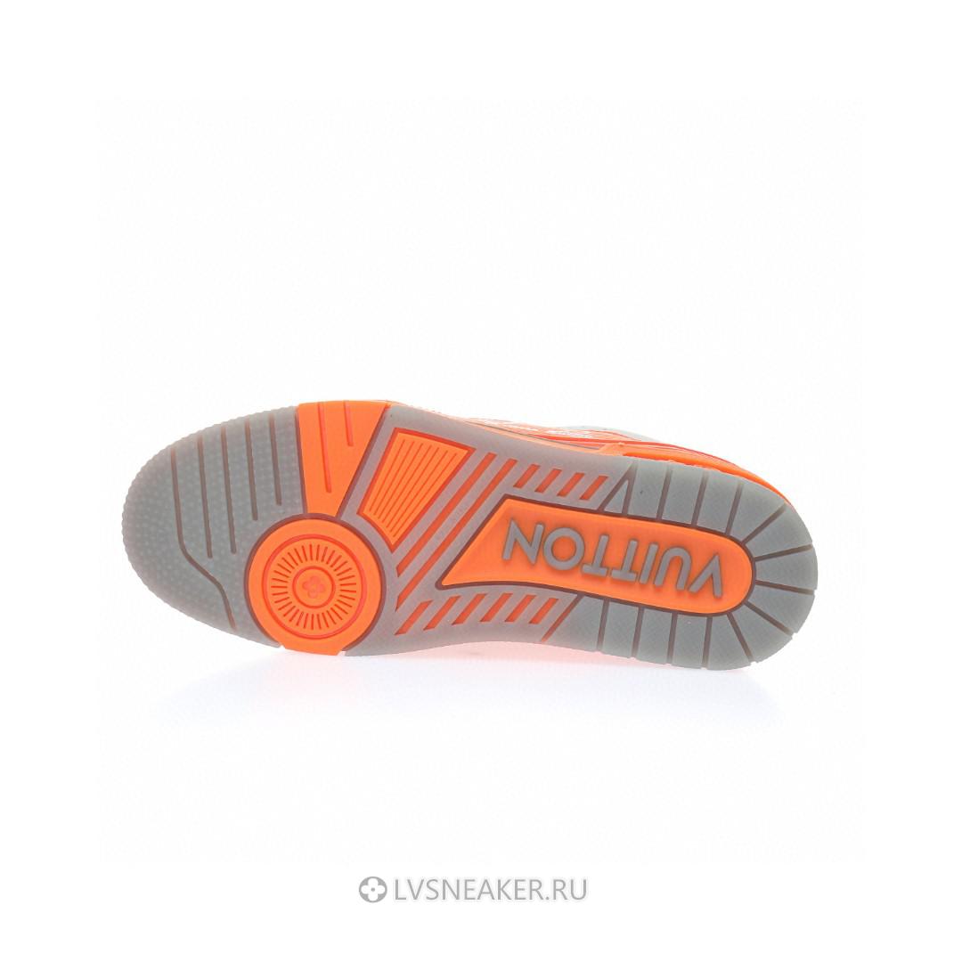 Louis Vuitton LV Trainer "Orange Grey" 1AA6T1-2 Sneakers