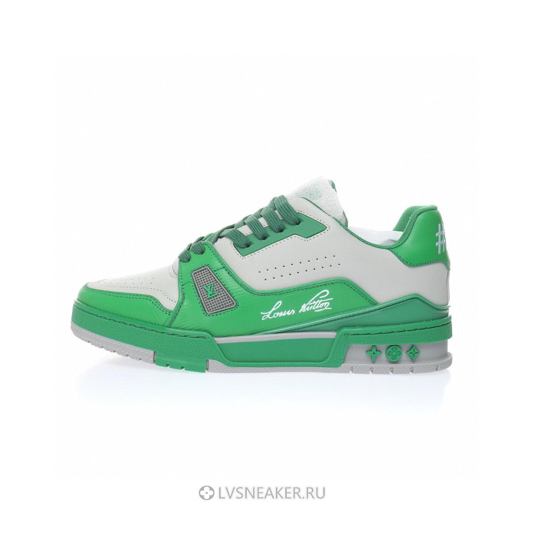 Louis Vuitton LV Trainer "Green Grey" 1AA6VF Sneakers