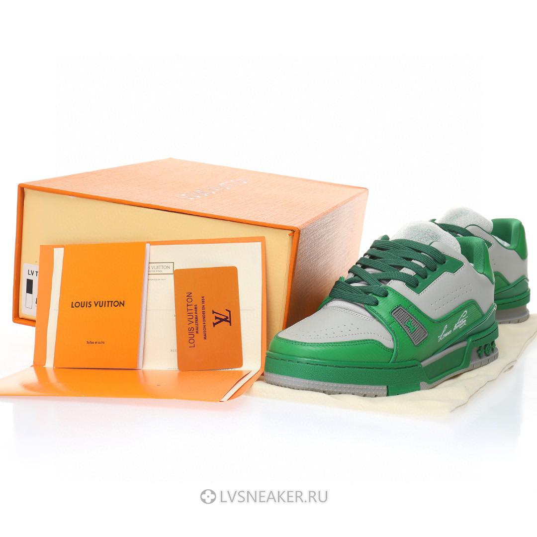 Louis Vuitton LV Trainer "Green Grey" 1AA6VF Sneakers
