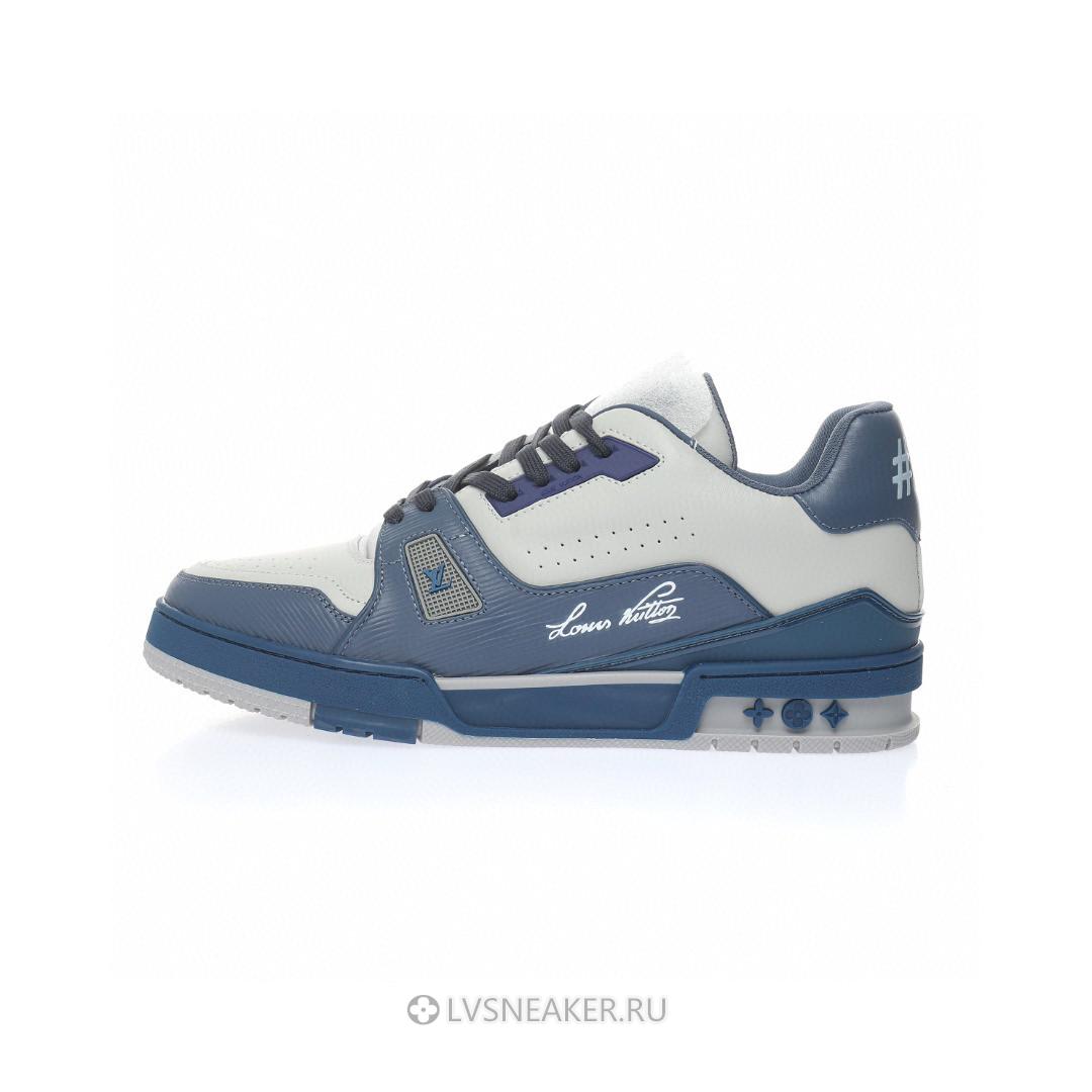 Louis Vuitton LV Trainer "Blue Grey" 1AA6UV Sneakers