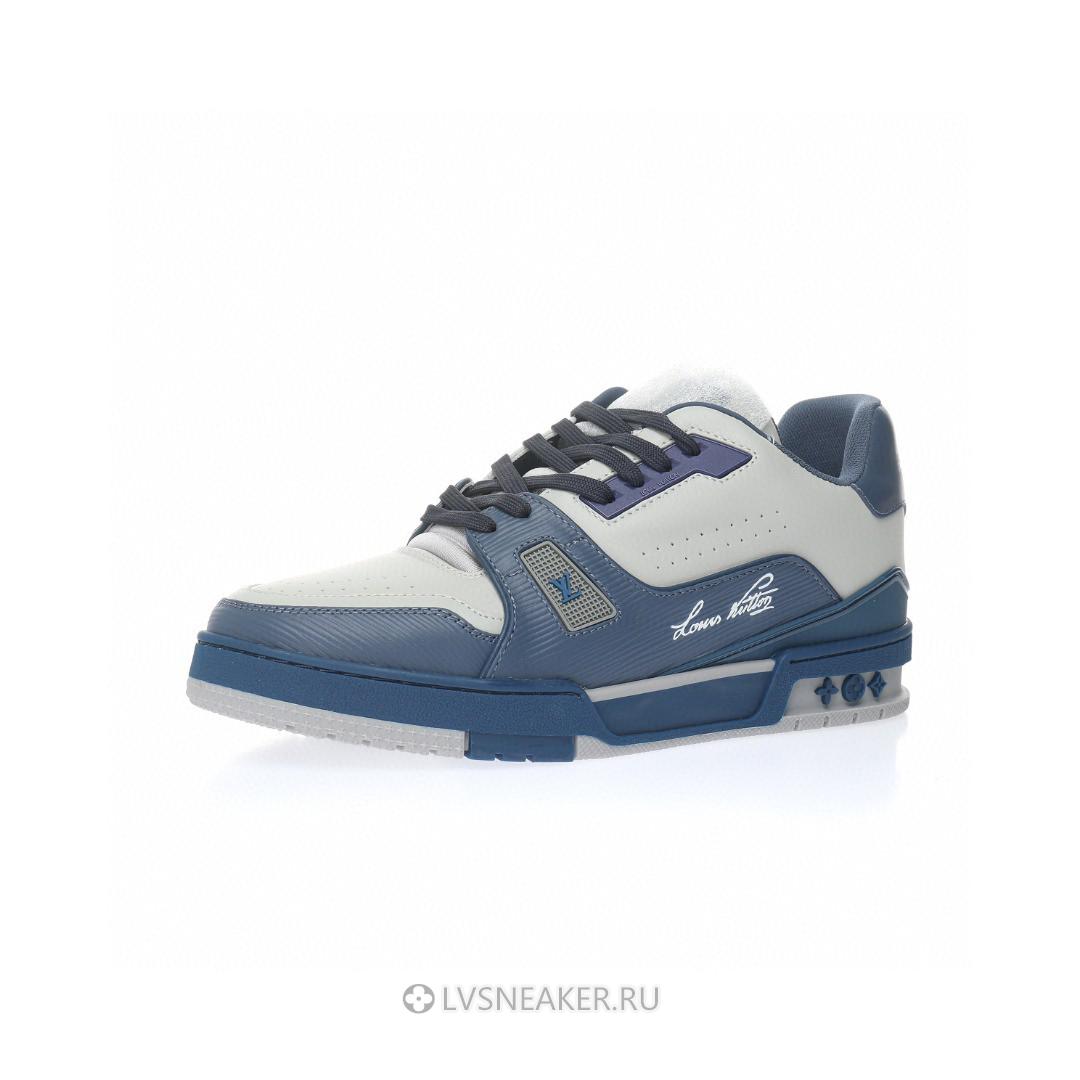 Louis Vuitton LV Trainer "Blue Grey" 1AA6UV Sneakers