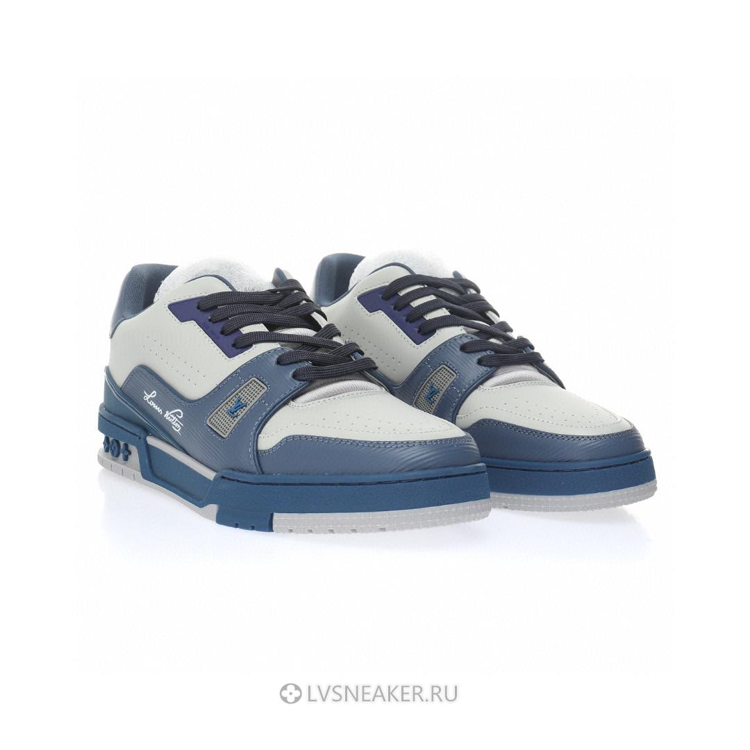 Louis Vuitton LV Trainer "Blue Grey" 1AA6UV Sneakers
